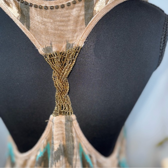 Double D Ranch Western Aztec Tank Racerback Boho Tunic L - Picture 5 of 10